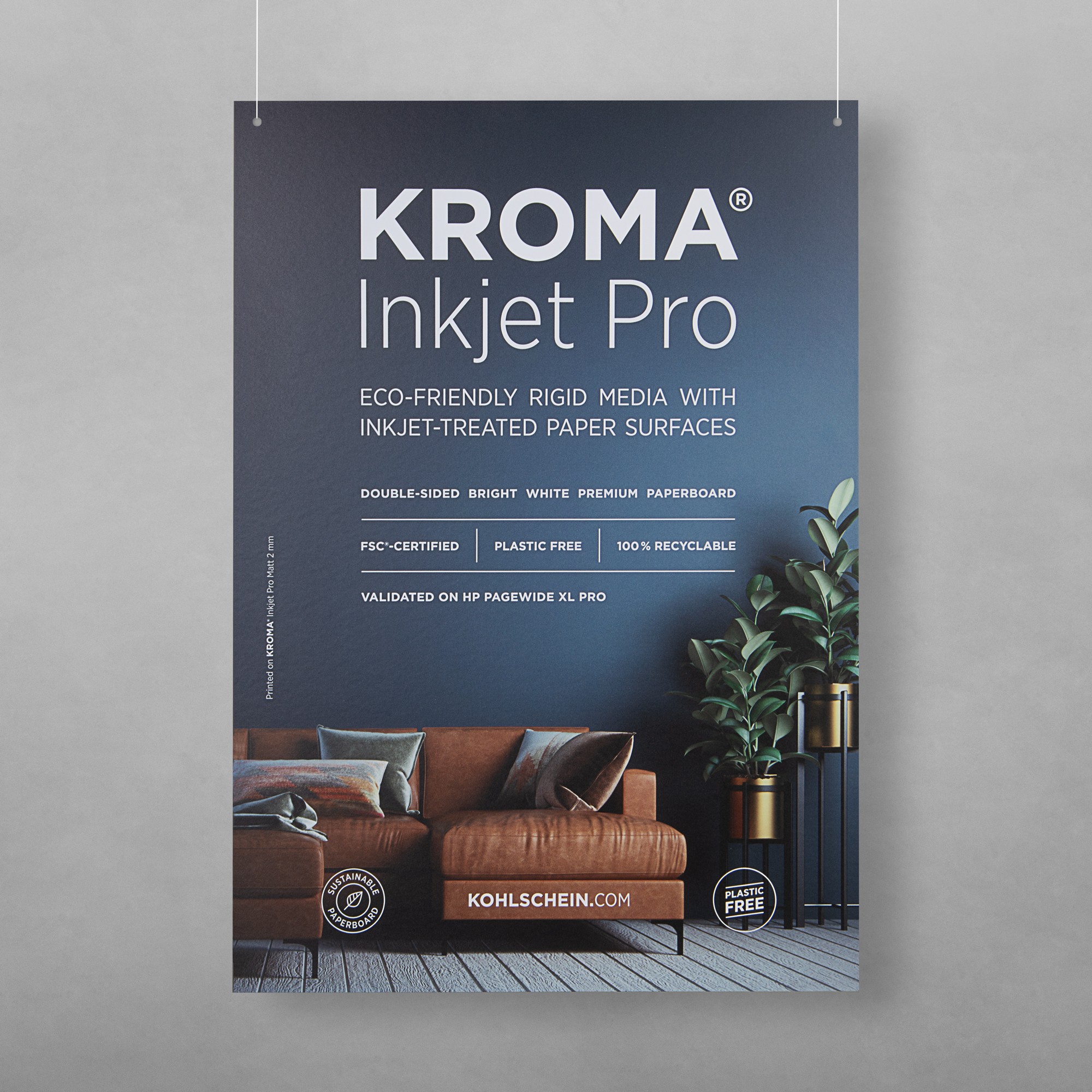 Poster Deckenhänger aus KROMA Inkjet Pro Matt