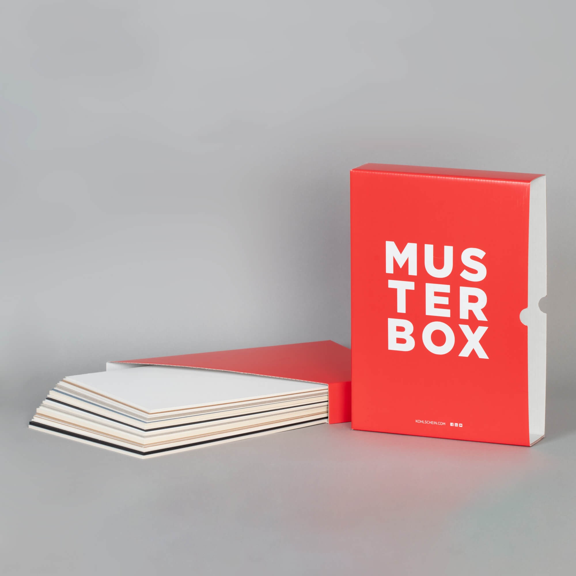 Sample box sustainable cardboard, paperboard & papers