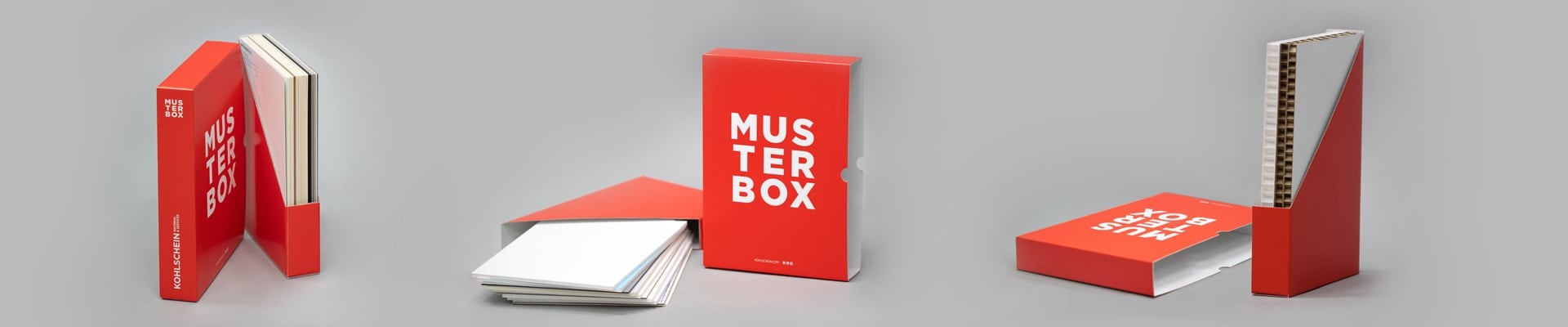 Sample boxes for the right material selection Slider