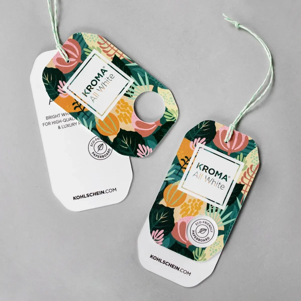 Hang tags made of KROMA All White