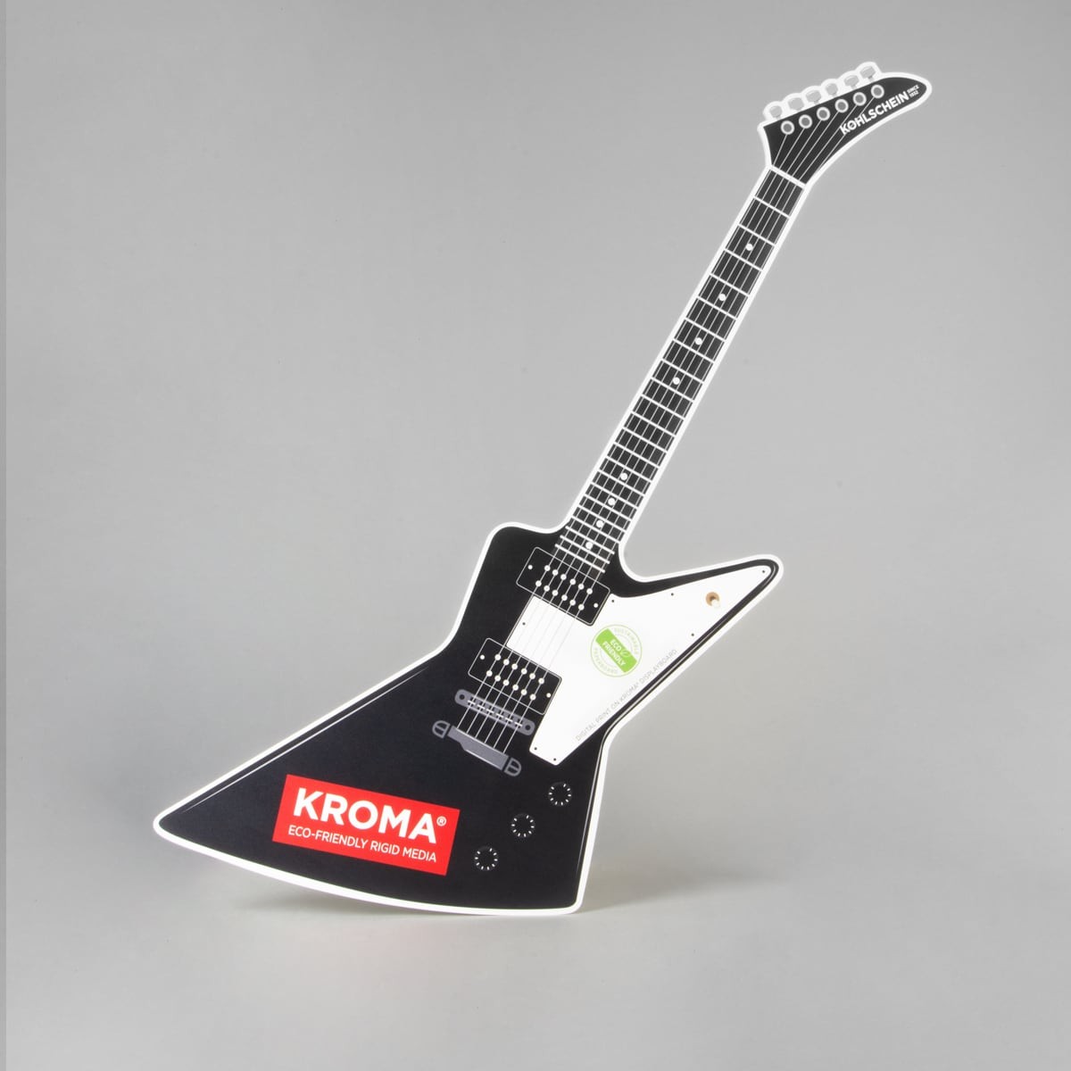 Digital printed guitar made of KROMA Displayboard